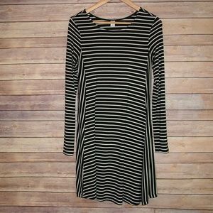 Old Navy Shirt Dress Striped Long Sleeve Small